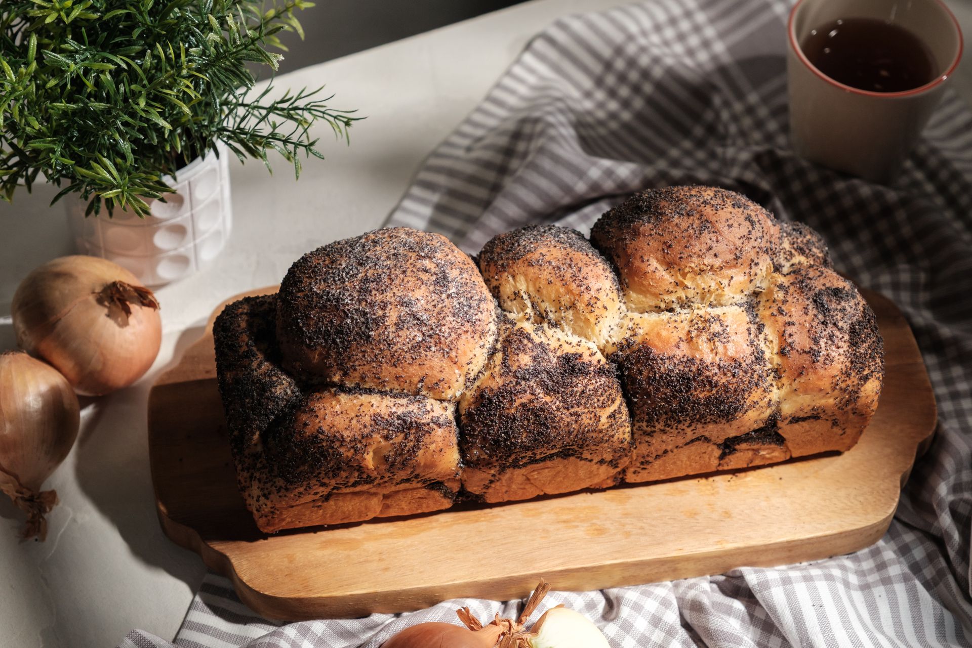 Poppy Seed and Onion Filled Rolls