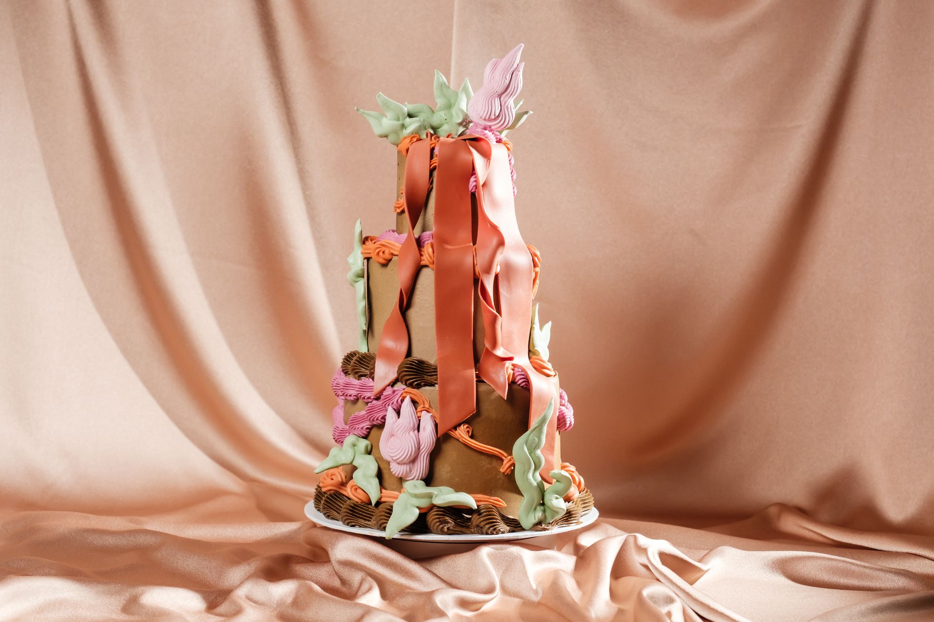 Nature-Inspired 3-Tier Cake
