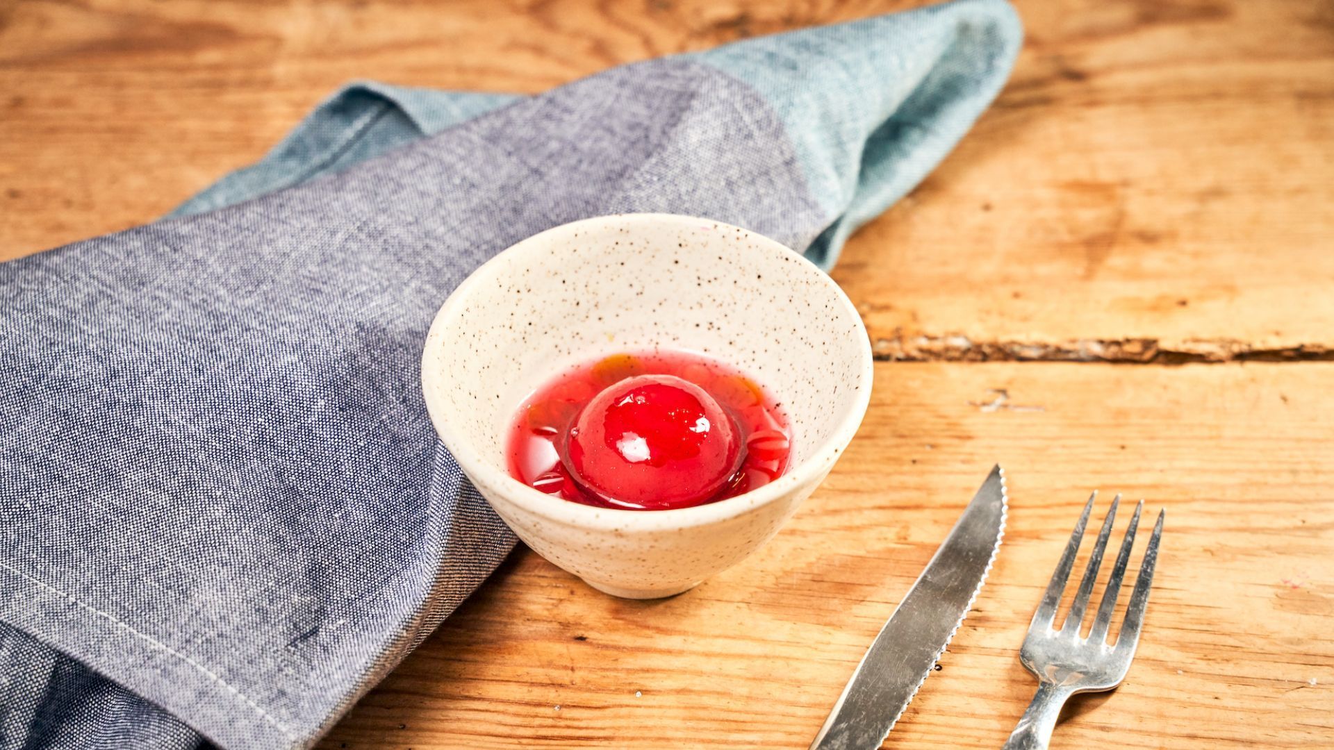 Plum With Seed Mousse, Rose, and Forest Fruits